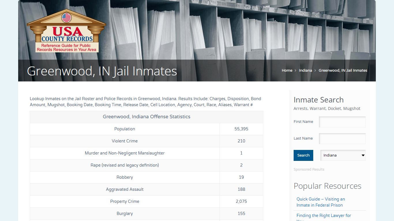 Greenwood, IN Jail Inmates | Name Search